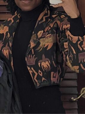Cropped Patterned Women’s Jacket